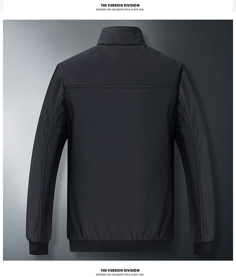 Men's Padded Fleece-Lined Winter Coat | Stand Collar detail image 3