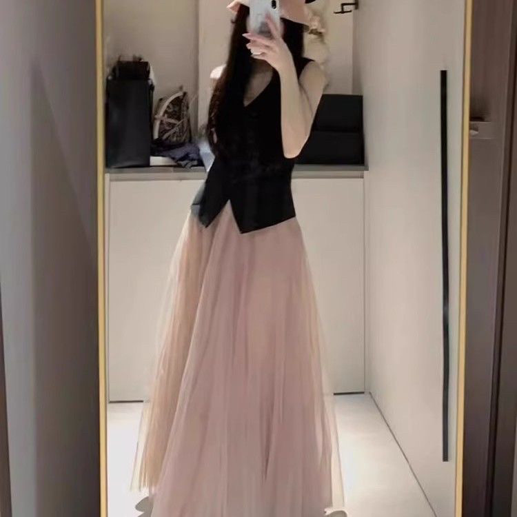 Women's High-waisted Niche Mid-length Mesh Skirt 6