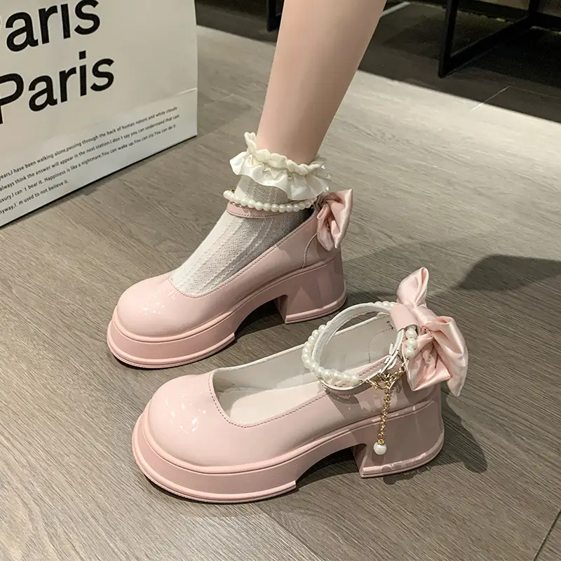 Women's Mary Jane Heels Arrival Round Toe Chunky Heel