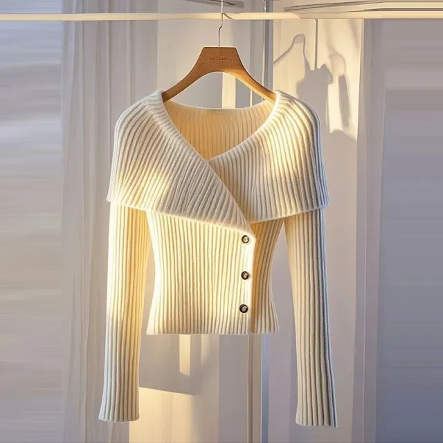 New Stylish High end Knit Women's Sweater White - Shop at LoveMi
