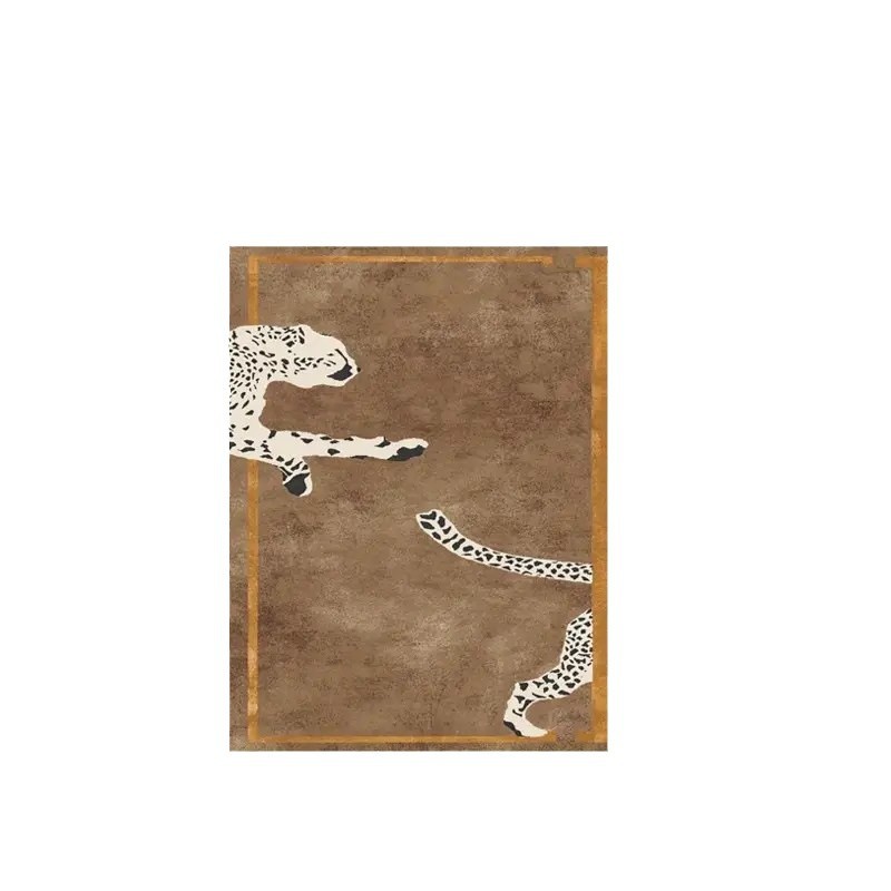 American Retro Leopard Crystal Velvet Carpet
