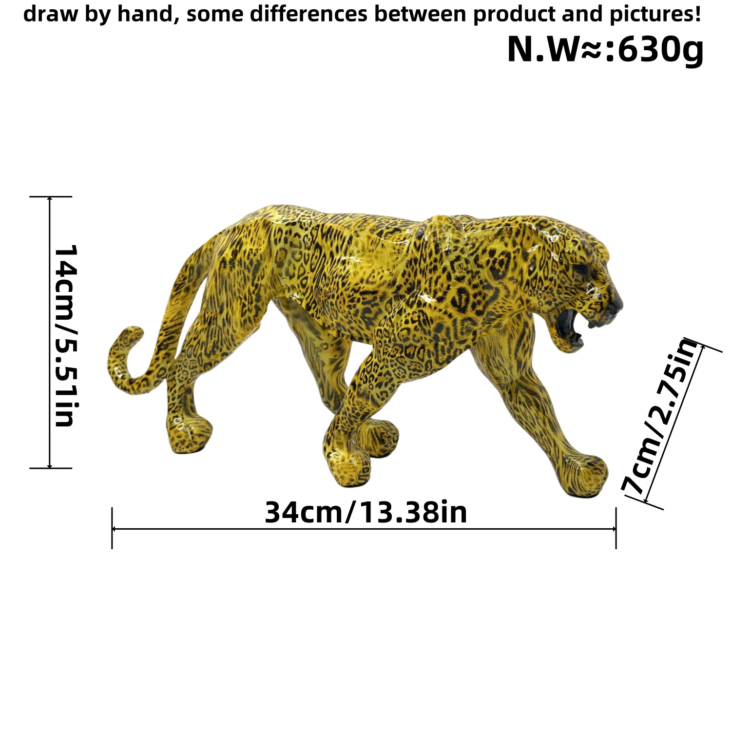 Resin Leopard Figurine, picture 5 of 8