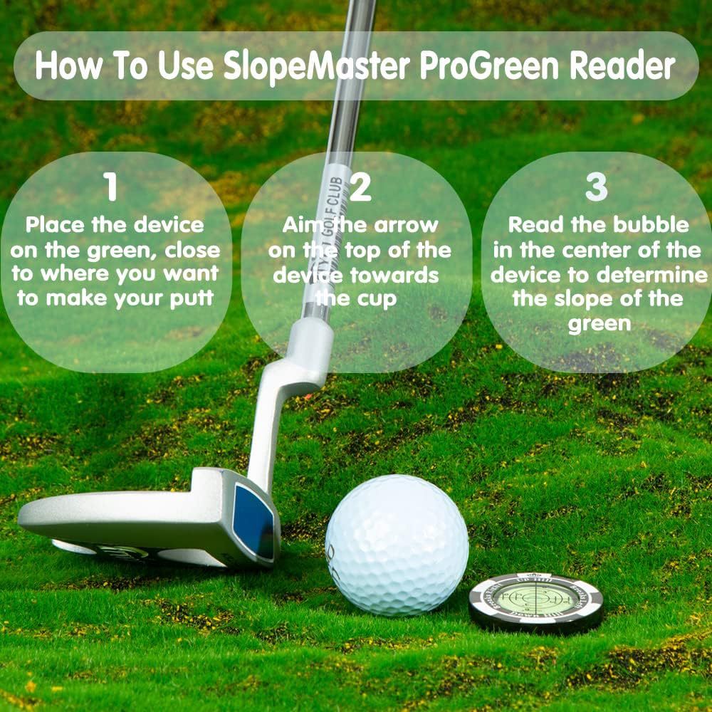 Golf Level Hat Clip Measurement With Position Mark Green Level - Image 16