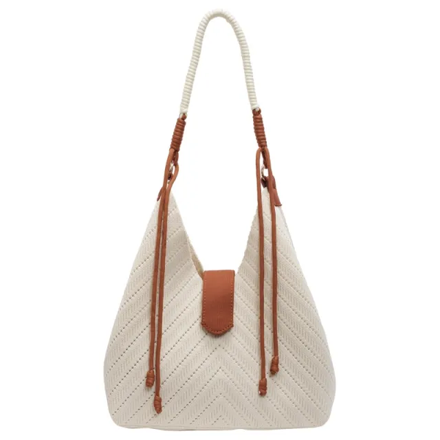 Large Capacity Underarm Tote Bag Commuting Large Bag Cream - Shop at LoveMi