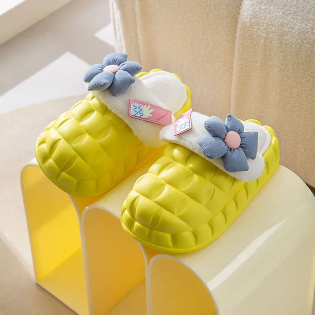 Women's Fashion Home Removable Waterproof Shoe Cover Slippers Yellow - Shop at LoveMi