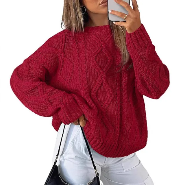 Coat Lazy Twisted Loose Autumn And Winter Red - Shop at LoveMi