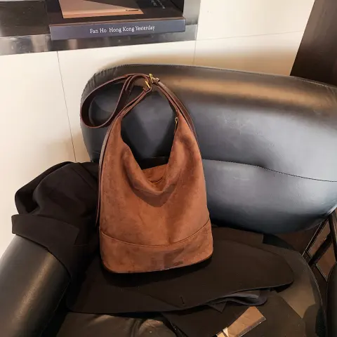 Women's Leather Vintage Suede Bucket Bags