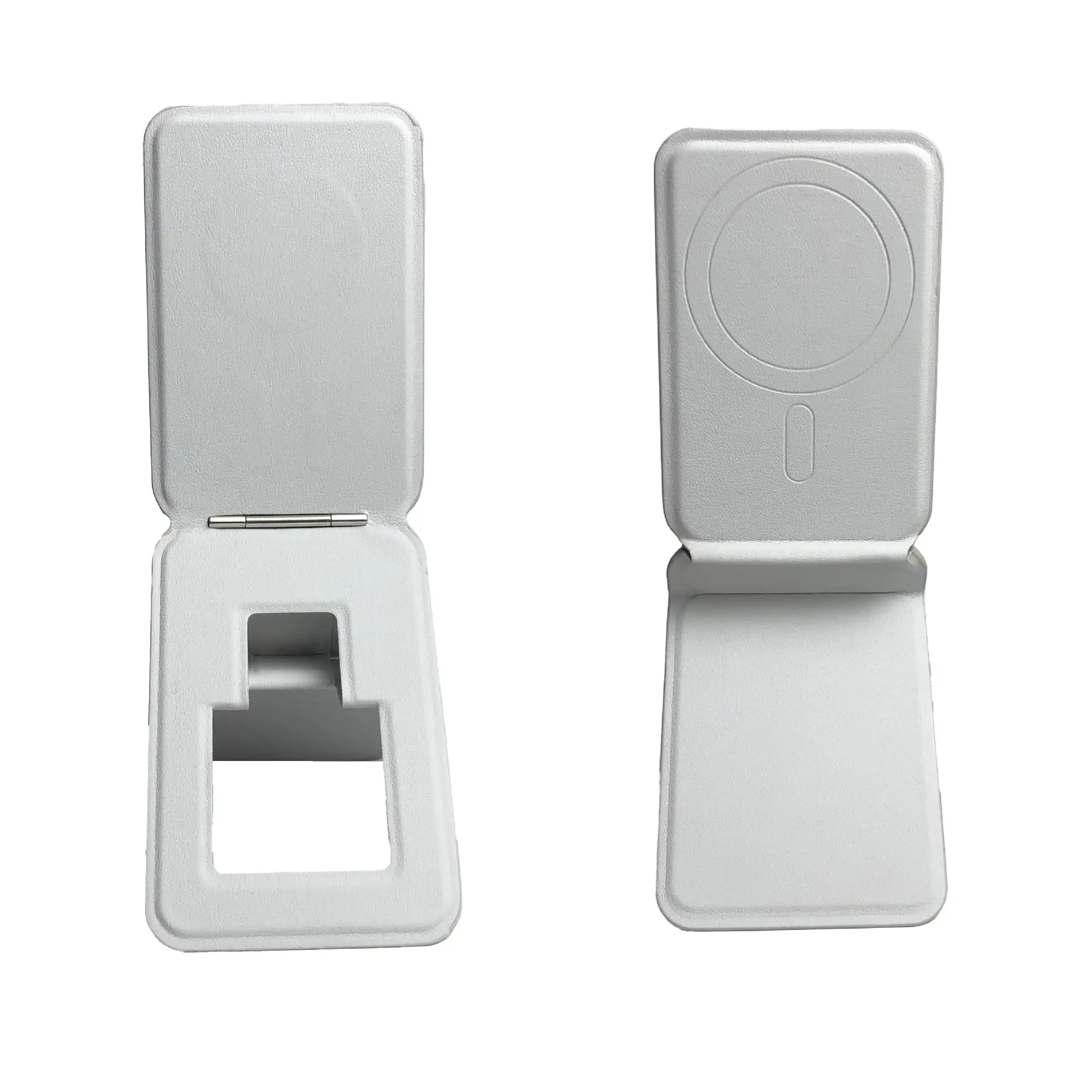 Mobile Phone Leather Back Sticker Three Fold Magnetic Card Bag
