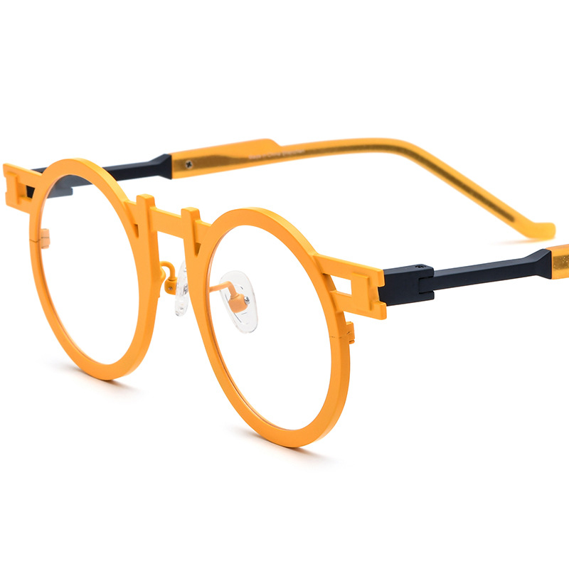 Colorful Ultra-light Pure Titanium Round Eyeglass Frames - Image 4