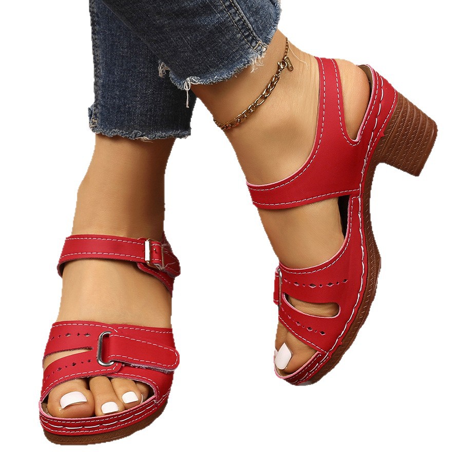 Peep-Toe Strap Sandals, picture 2 of 6