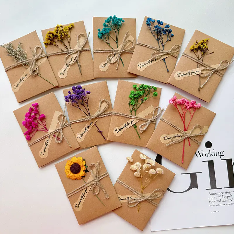 Starry Sky Dried Flower Handwritten Thank You