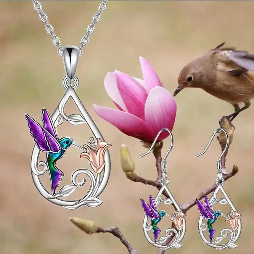 Hummingbird Dripping Oil Ornament Set Animal Series