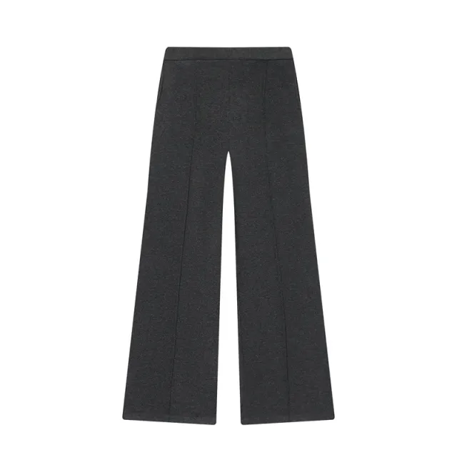Autumn New Soft Short sleeved Top Wide leg Pants Dark Gray Pants - Shop at LoveMi