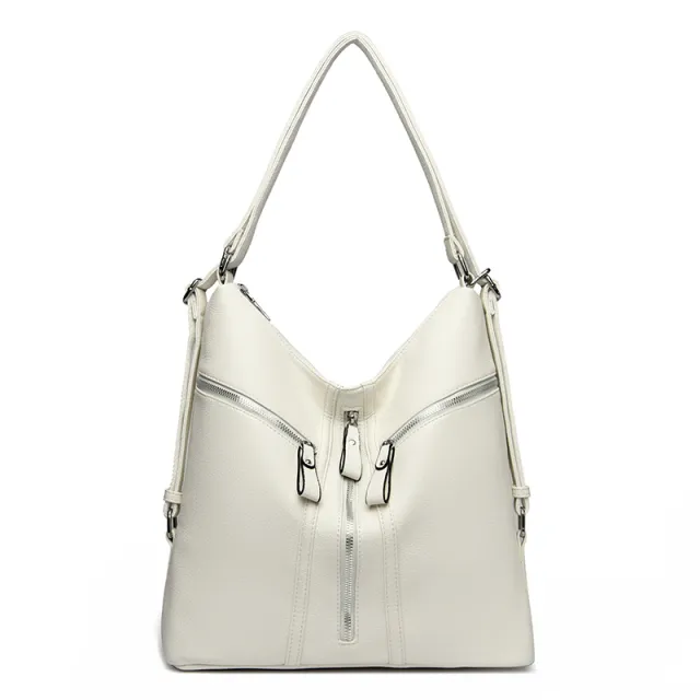 New Fashion Crossbody Shoulder Large Capacity Leisure Travel Backpack White - Shop at LoveMi