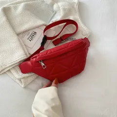 Casual Women's Crossbody Shoulder Bag - Red - View 1