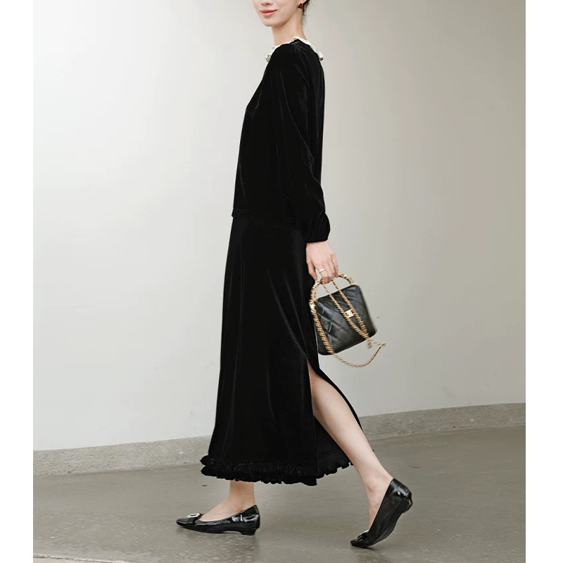Ruffled Hem Long Skirt, picture 2 of 6