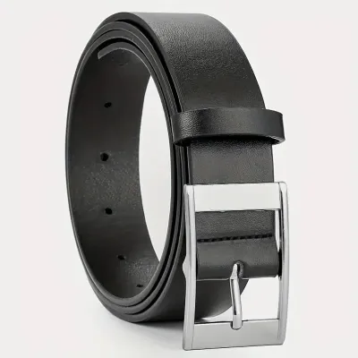 All-matching Pin Buckle Microfiber Eyelet Men And Women Belt