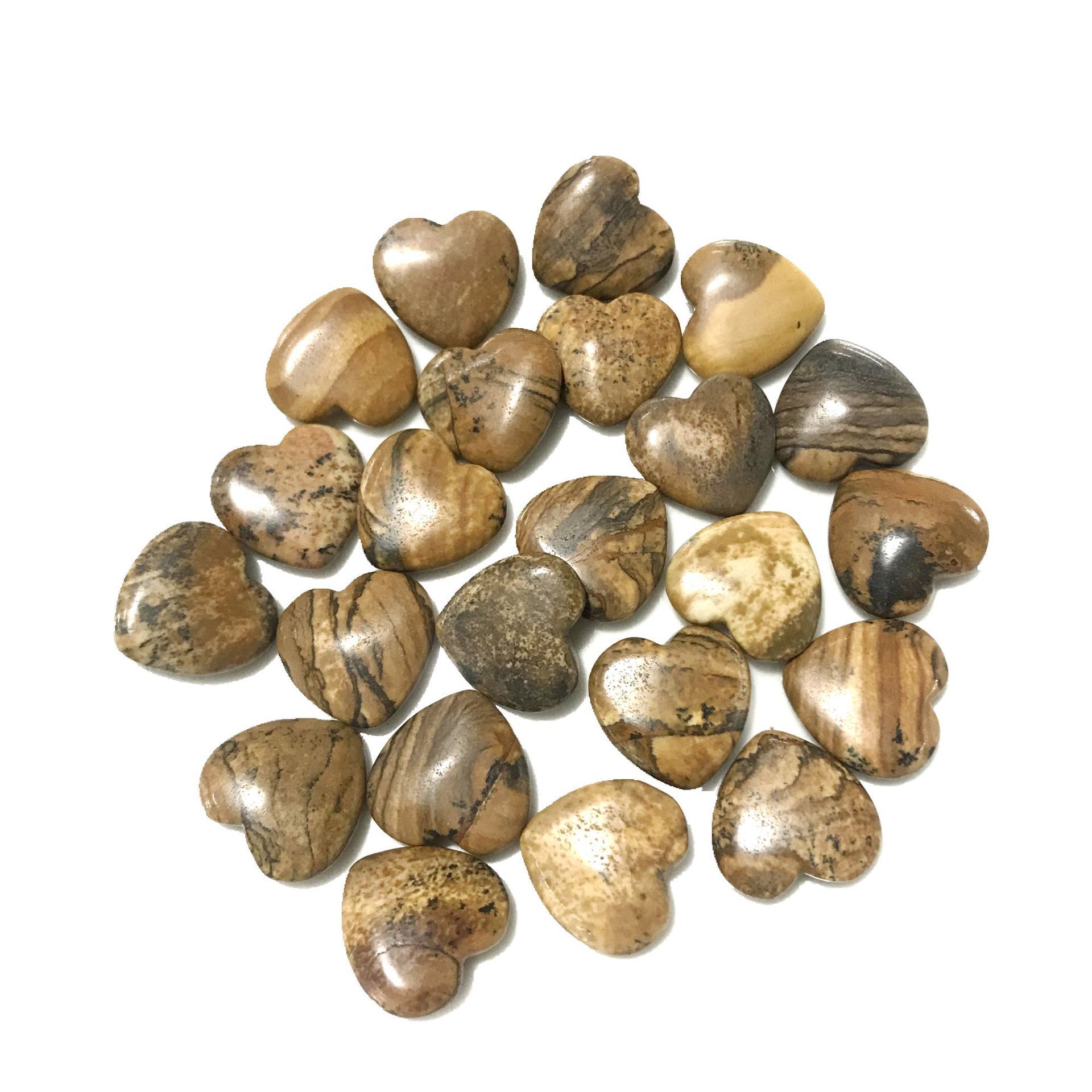 Cross-border Preferred Bulk 2CM Natural Heart Love Heart Stone Birthday Gift Home Decoration Heart-shaped Craft
