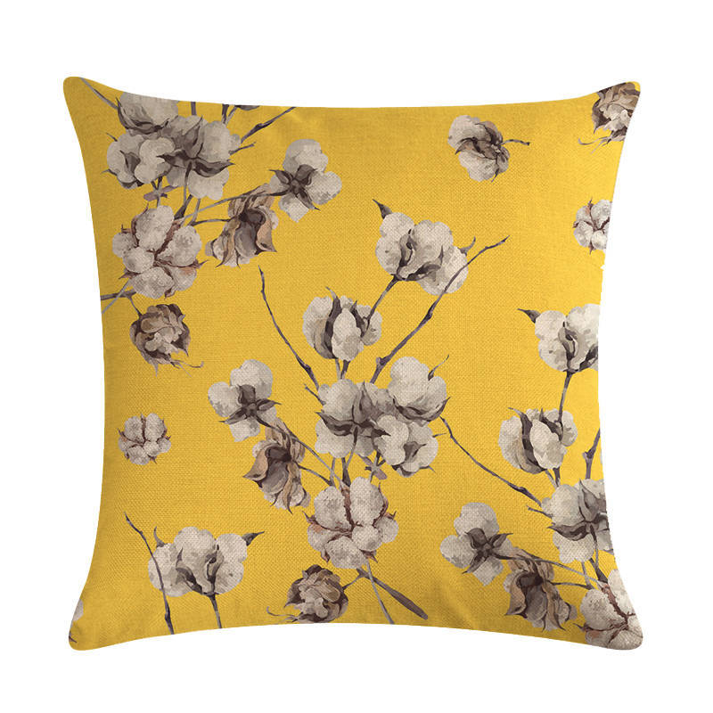 Title 6, Pastoral Style Printing Series Linen Pillow Cover