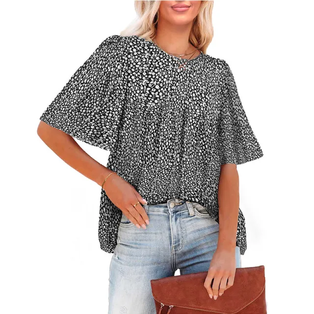 Women's Fashion Casual Floral Bohemian Little girl Style Clothes Black - Shop at LoveMi