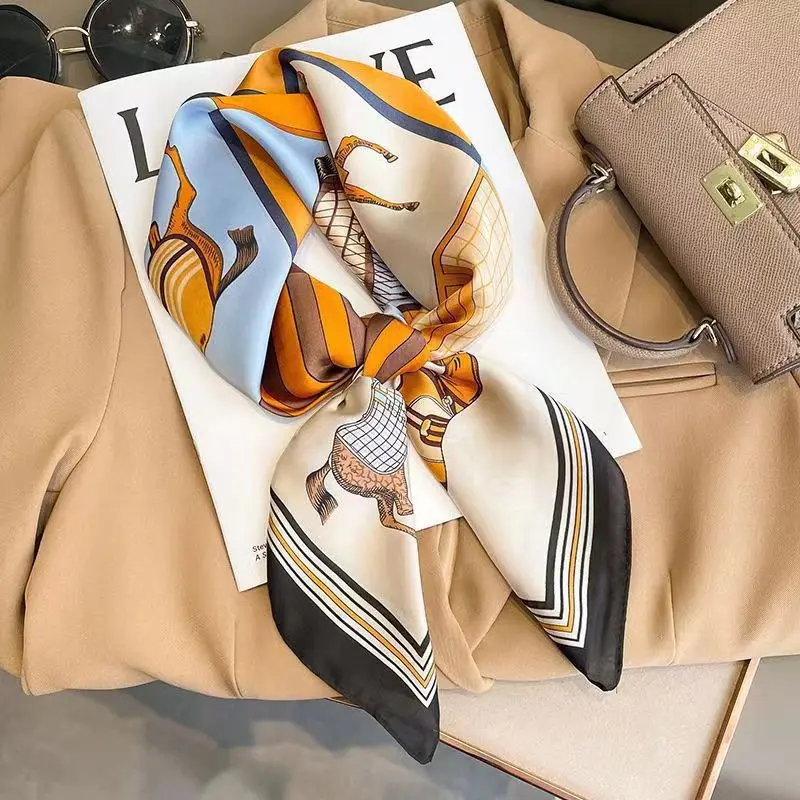 New Womens Versatile Square Silk Scarf