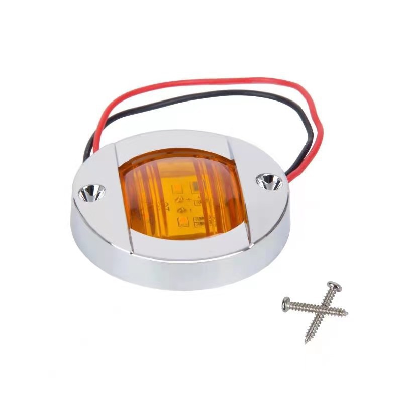 Round Truck Side Light 12v Round Cruise Ship Boat Signal Light 24V