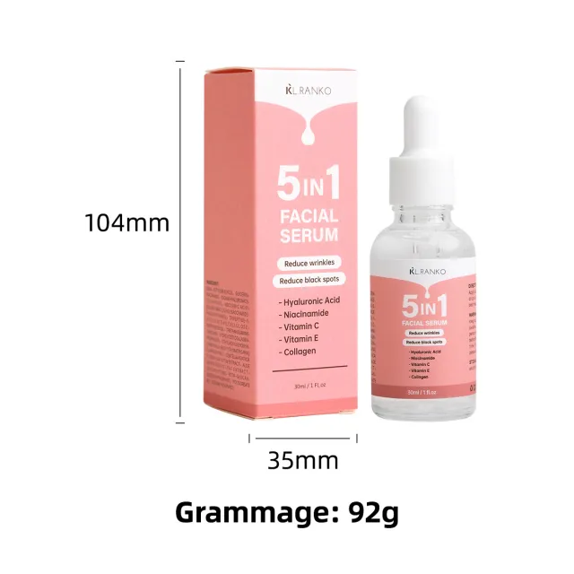 Hydrating And Moisturizing 5 in 1 Brightening Skin Color Light Grain Essence 30Ml - Shop at LoveMi