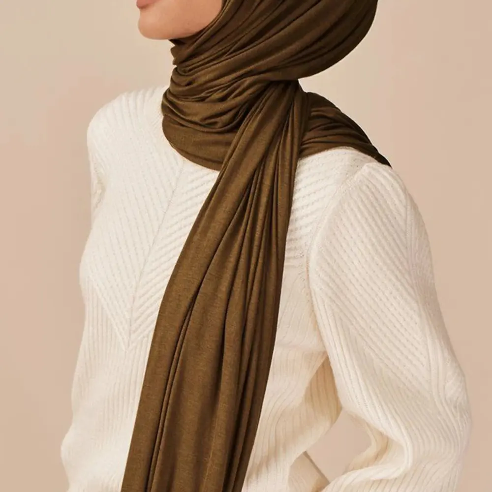 Mercerized Cotton Jersey Closed-toe Scarf