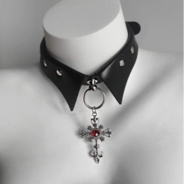 Charm Set Handmade Fake Collar Cross Necklace