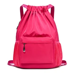 Simple Travel Fitness Large-capacity Backpack Basketball Lightweight Backpack - Rose - View 1