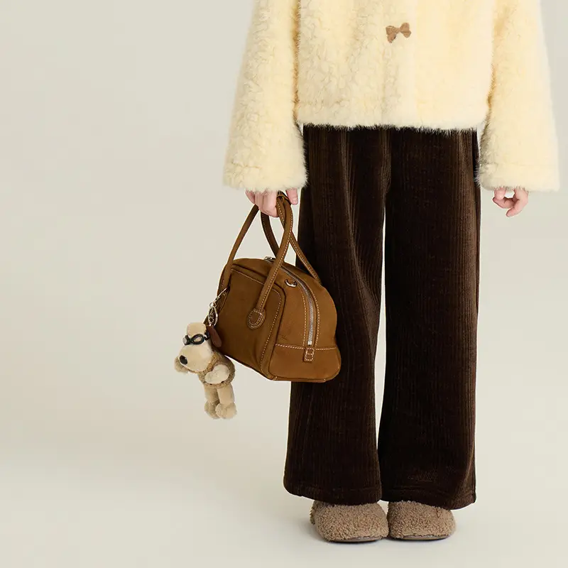 Fleece-lined Straight-leg Pants Babies' Trousers