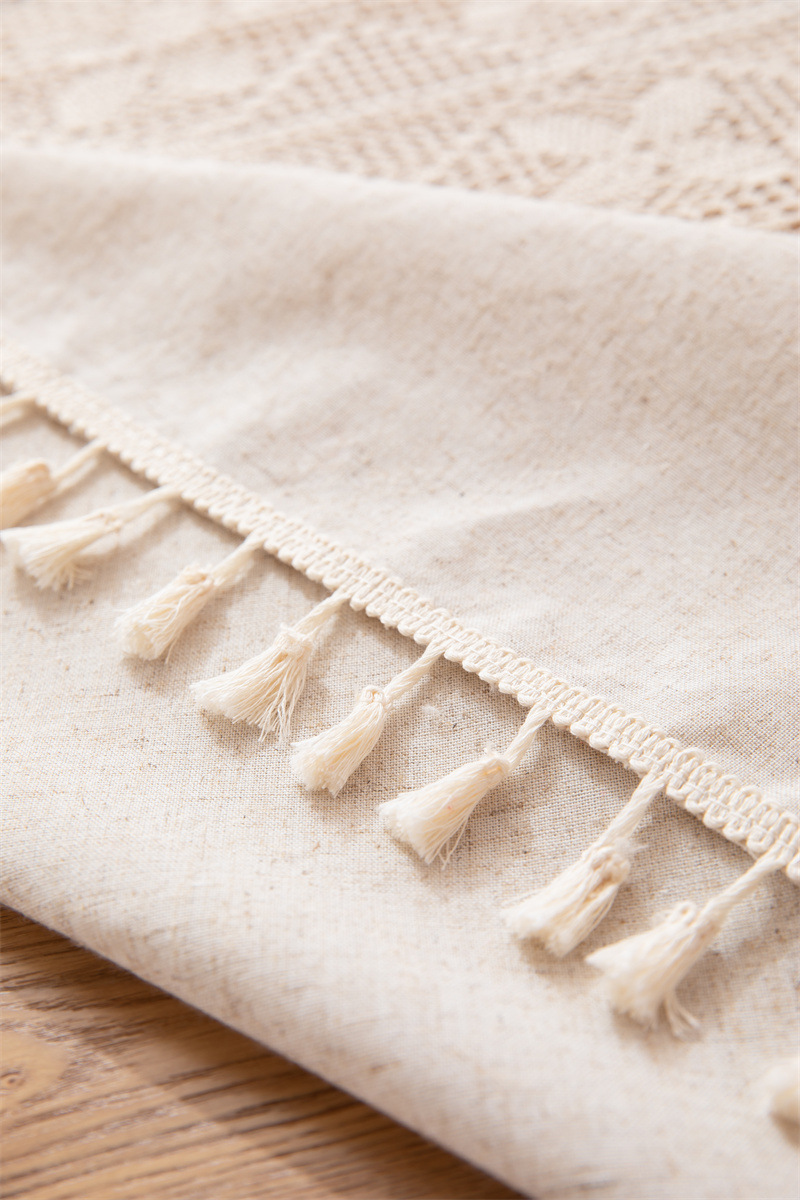 Rectangular Embroidered Tablecloth Boho Style