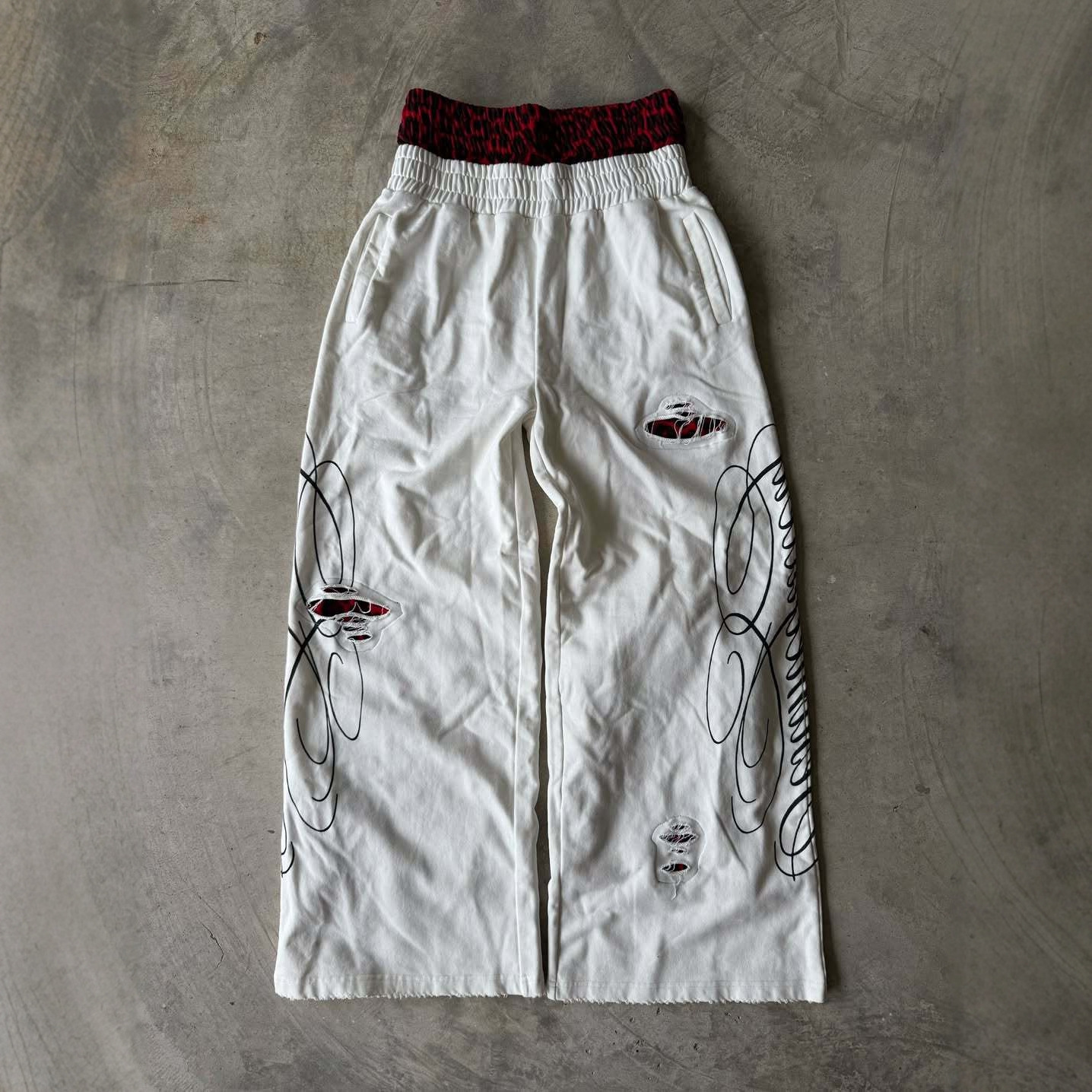 Y2K Double Waistband Sweatpants detail
