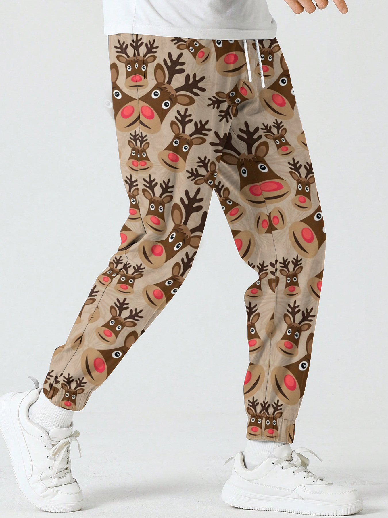 Christmas HOHO Snowman Pattern Printed Sweatpants Casual Men