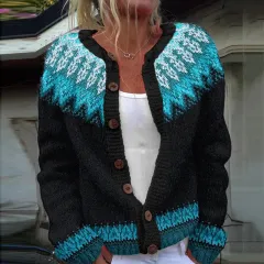 3D Digital Printing Cardigan Knitted Coat Women - Hwj959B4Df - View 1