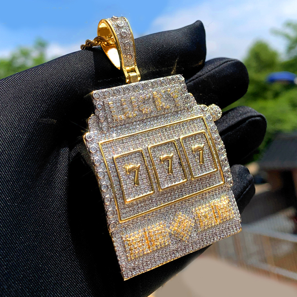 New 777 Letter Pendant Hip Hop Rap Necklace