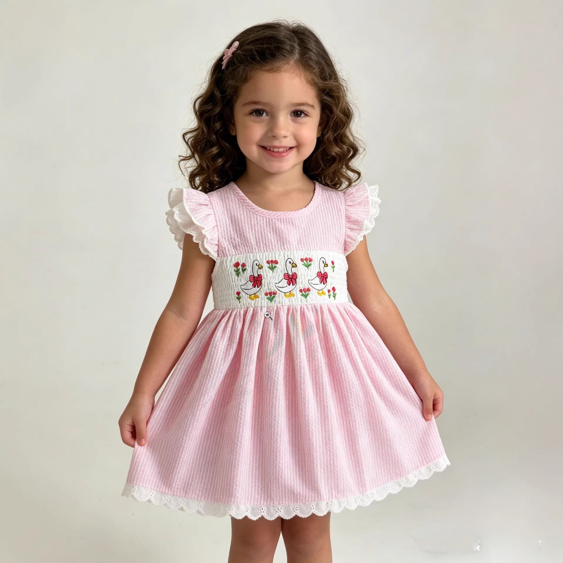 Girls Lightweight Breathable Fashionable Casual Dress