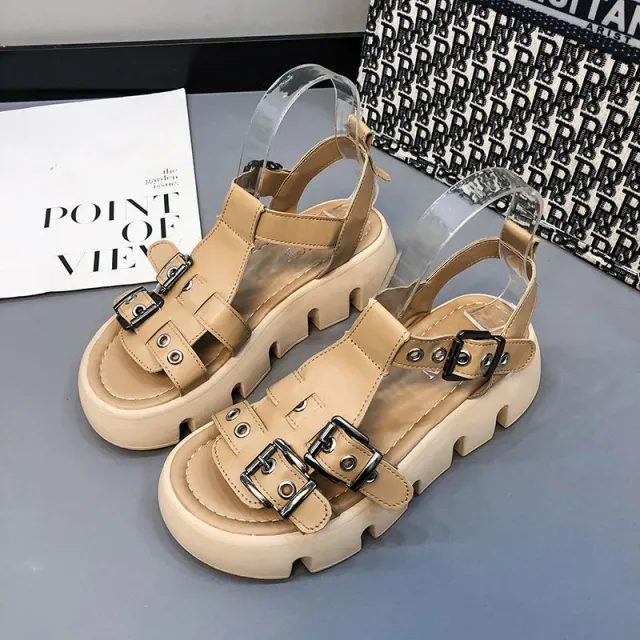 Women's Platform Sandals Apricot - Shop at LoveMi