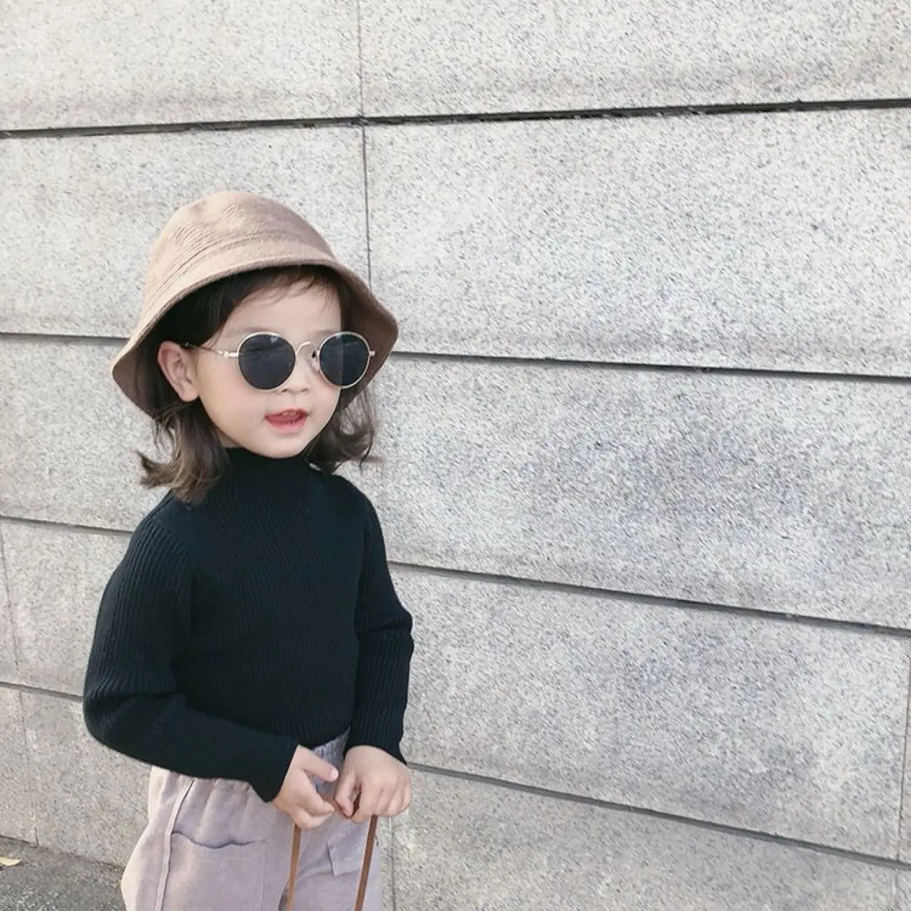Soft Stretchy Pilling-resistant Knitted Base-layer Sweater For Girls