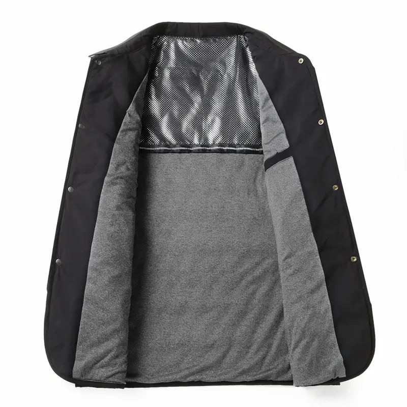 Men's Jacket Lightweight Business Diamond Lattice Shirt Autumn Winter Cotton-padded Coat