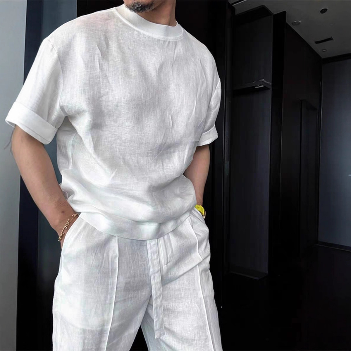 Linen Short-Sleeve Suit, picture 5 of 6