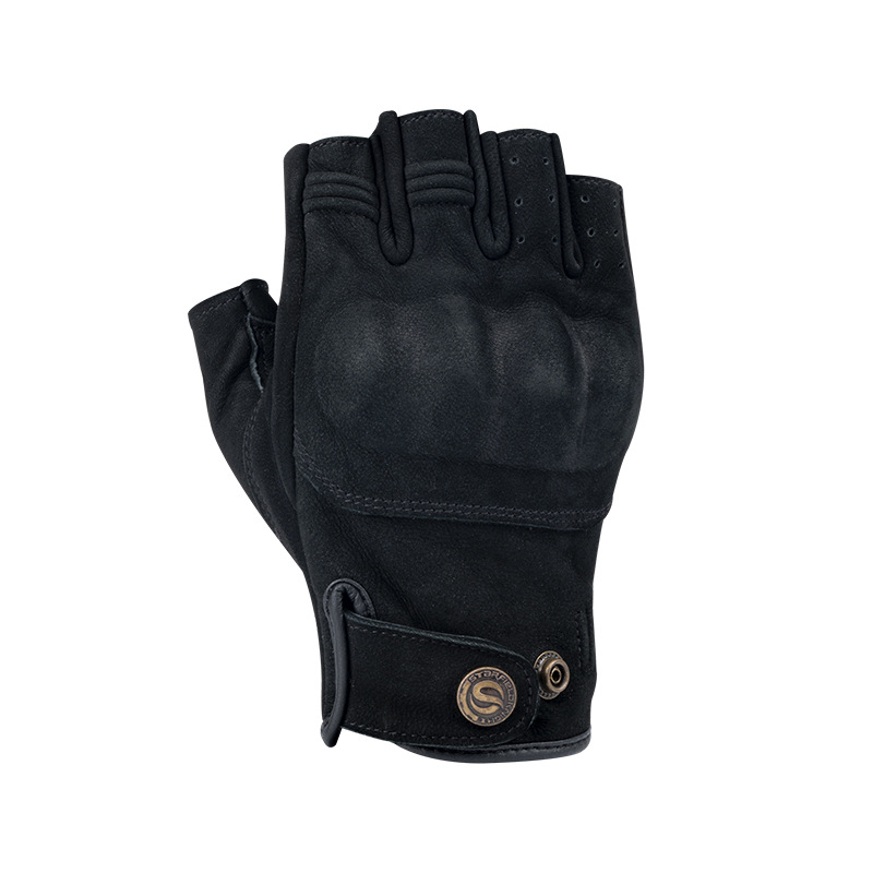 Vintage Leather Half-Finger Motorcycle Gloves
