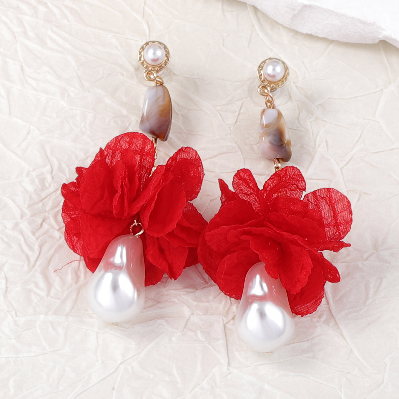 Womens Personalized Fabric Yarn Earrings