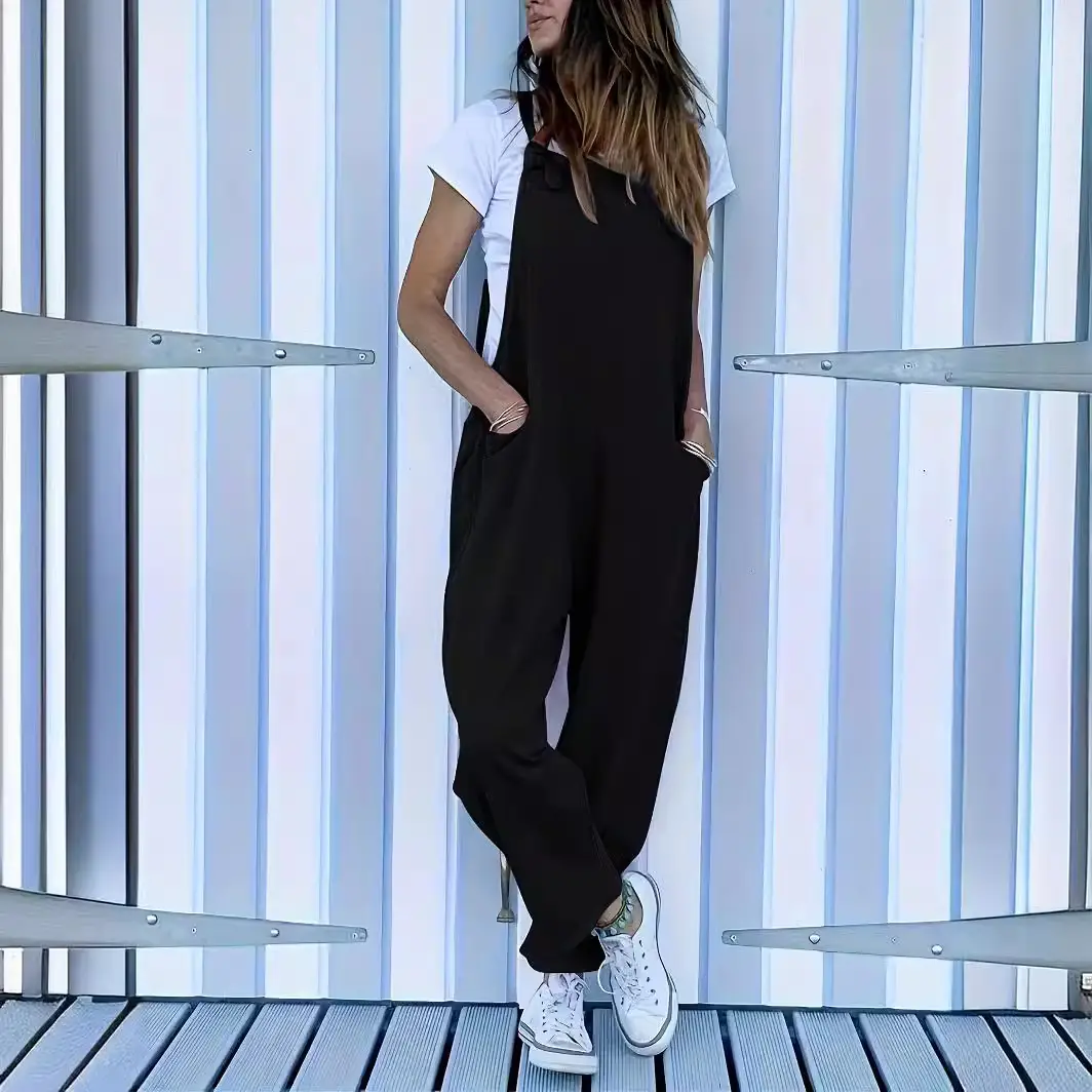 Women's Loose Sleeveless Workwear Camisole Jumpsuit