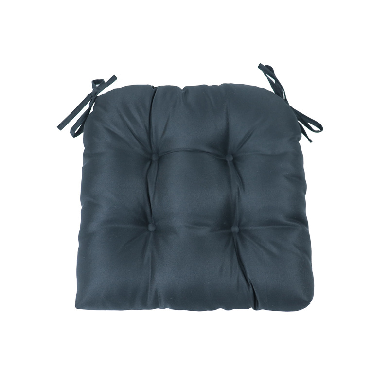 Outdoor Waterproof Chair Cushion (Black-43x43x8cm)