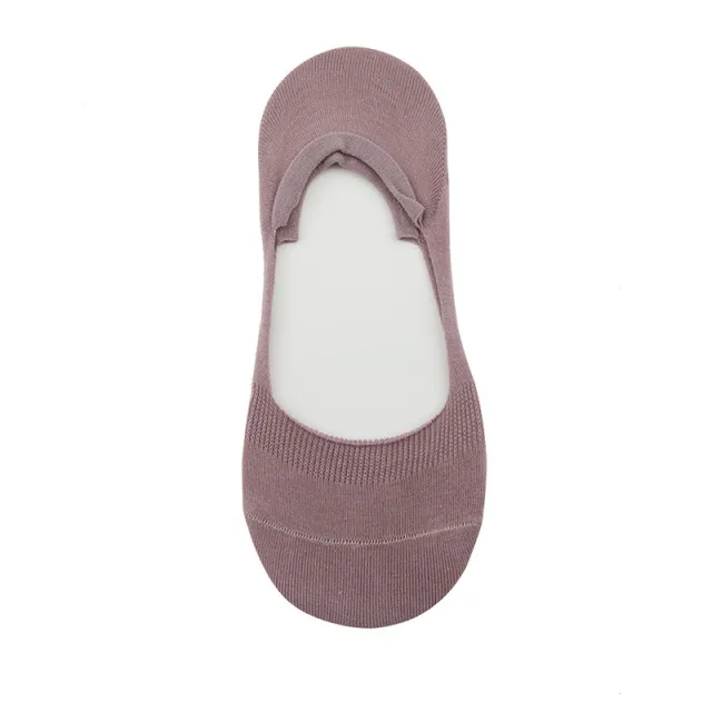 Women's Breathable Cotton Solid Color Invisible Foot Sock Pink Purple - Shop at LoveMi