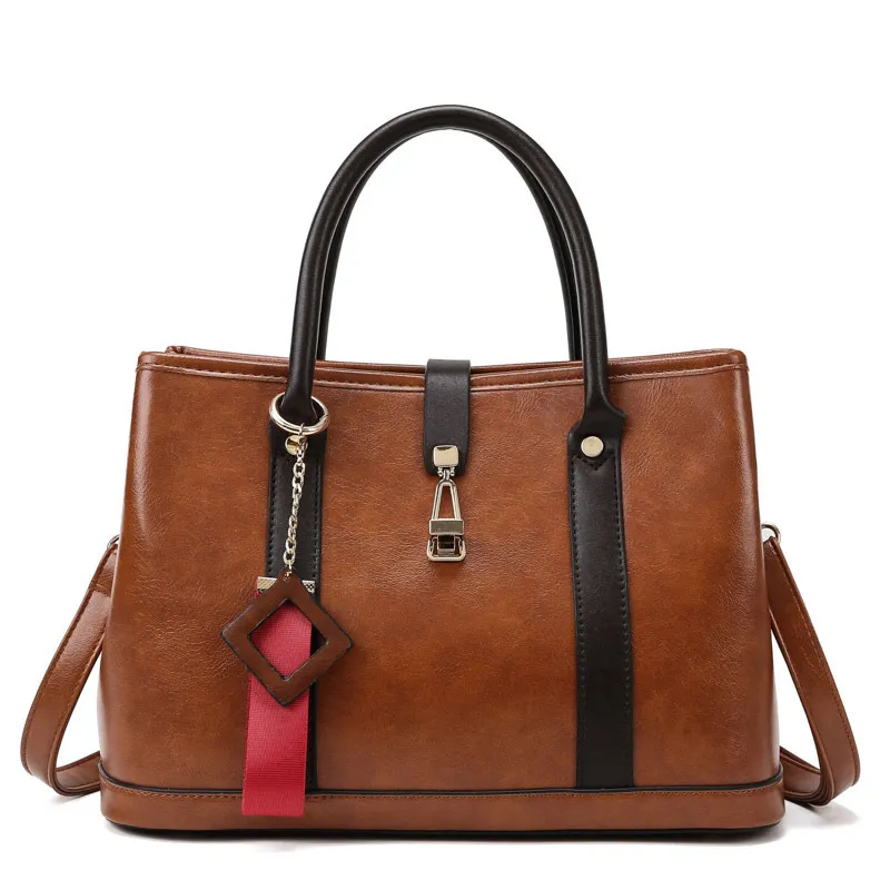 Vintage Crossbody Women's Bag Large Capacity Soft Leather Shoulder - Brown