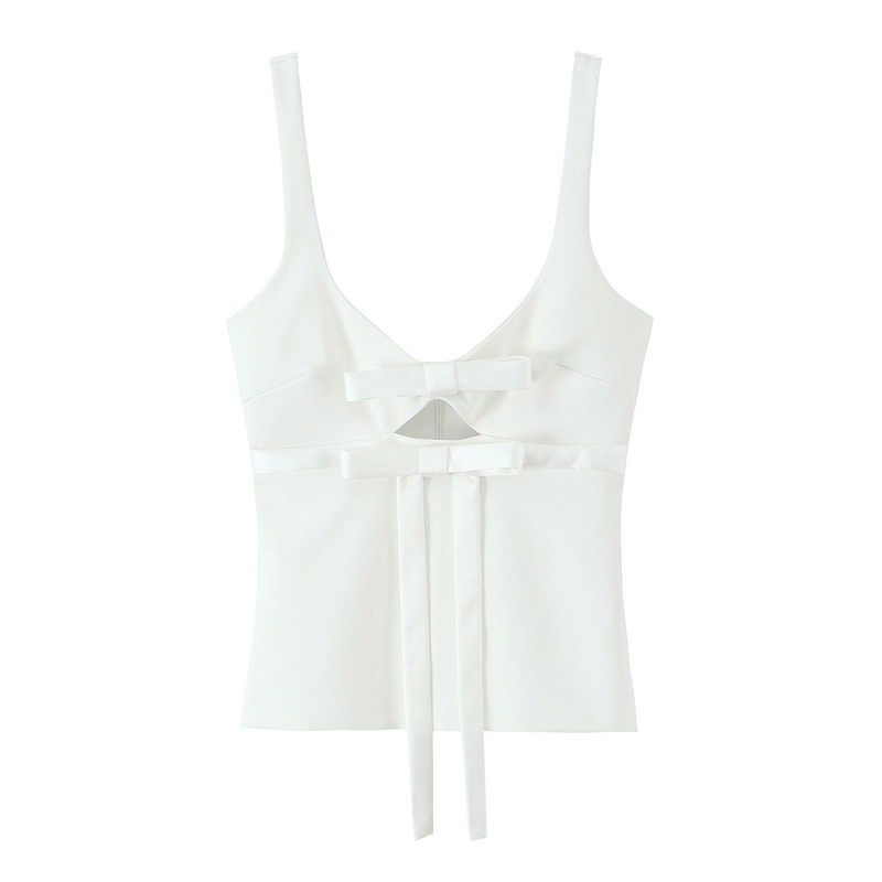 Pure Desire Style Open Design Bowknot Decoration Top