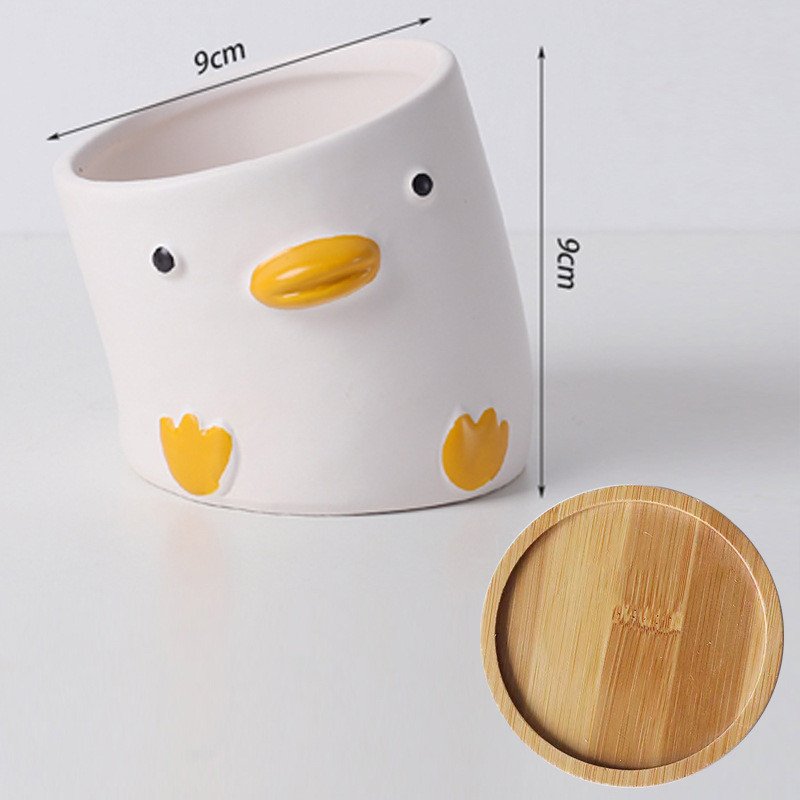 Head Tilt Duck Bamboo Tray