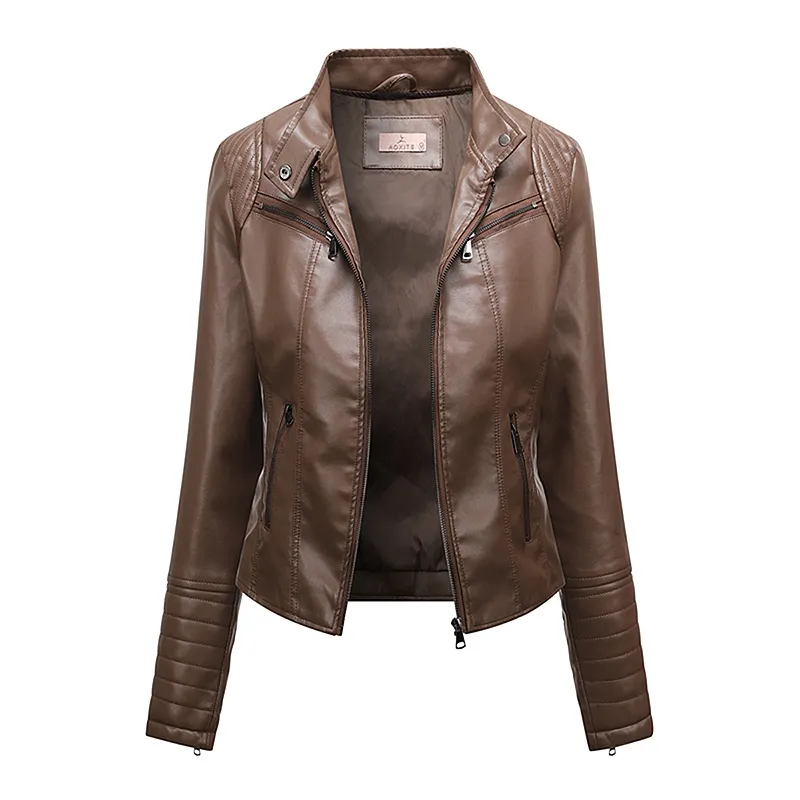 Women's Slim Jacket Thin Spring And Autumn Coat - Brown
